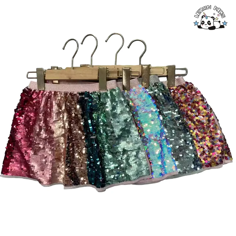LEZONKIDS - Customized Children's Skirt Sequined Print Princess Skirt Birthday Party  Girls Skirt